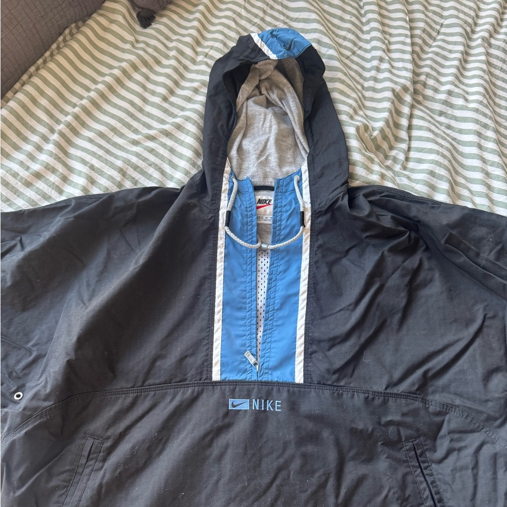 Nike Black and Blue Pullover Jacket